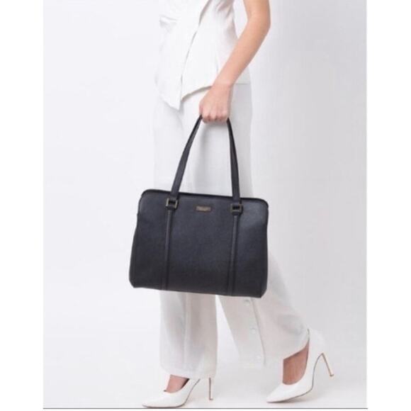 kate spade Handbags - Kate Spade Newbury Lane Miles Black Saffiano Leather Tote Shoulder Bag